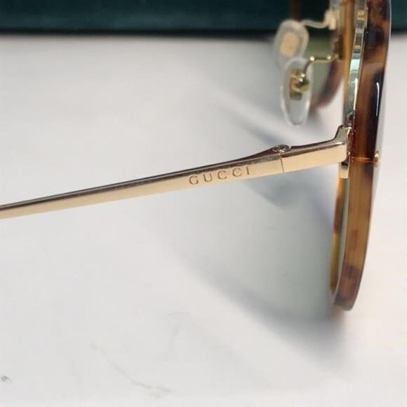 New ✨ Authentic Gucci GG0672S 003 Havana Aviator Sunglasses ✨ - Picture 7 of 11